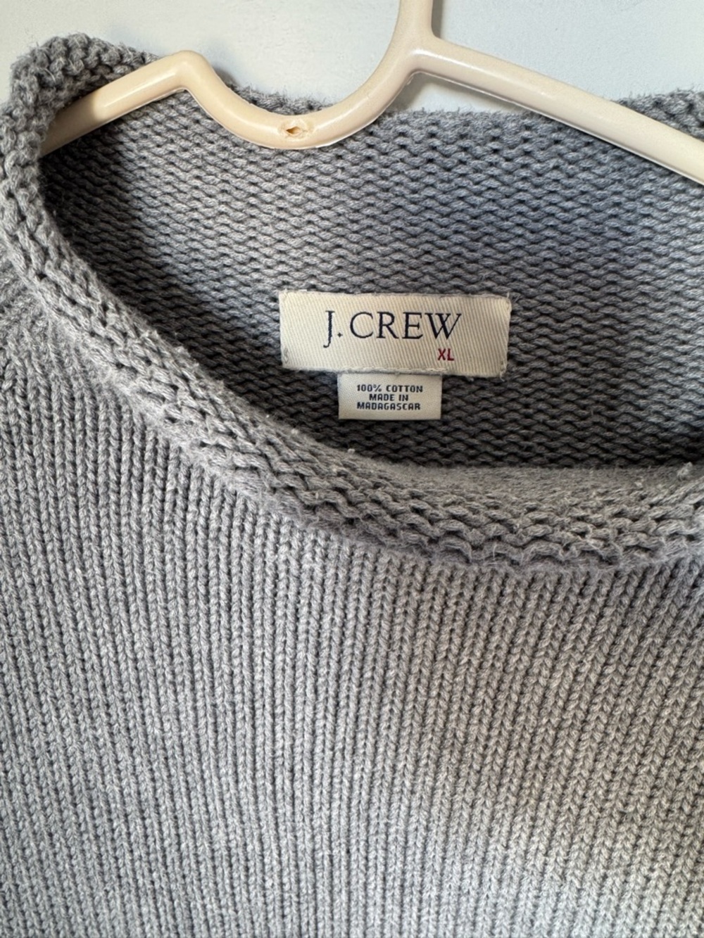 J. Crew Men’s Light Gray Crewneck Sweater - Picture 2 of 4